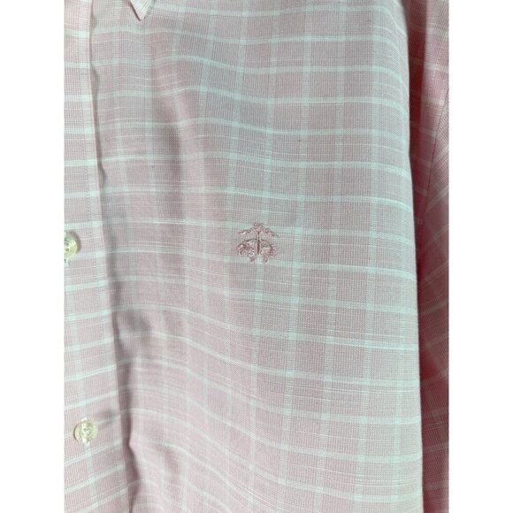 Brooks Brothers Mens Regent Pink Button Long Sleeve Shirt Non Iron Polo Shirt XL - Picture 15 of 16